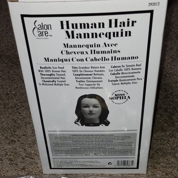 Salon Care Human Hair Mannequin Miss Sophia NIB. main image 5